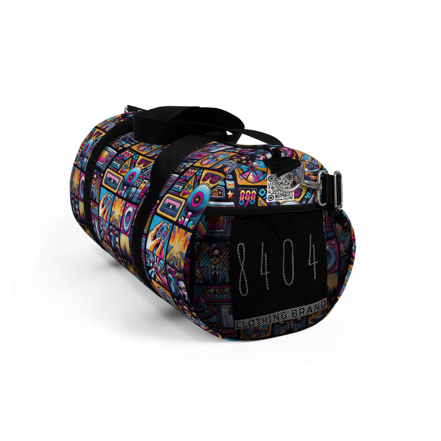 Digital Pop Culture Mashup Maximalist Pop Duffel Bag - 8404 Design-52