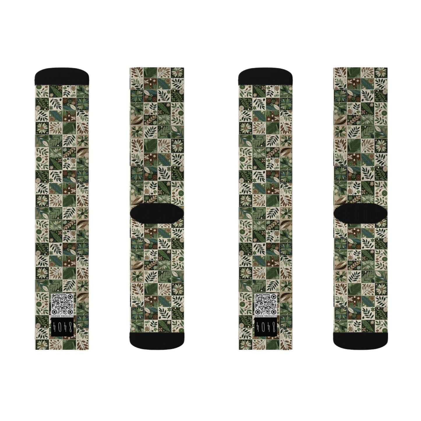 Streetwear Sustainability Environmentally Conscious Streetwear with a Natural Aesthetic Sublimation Socks - 8404 Design-57