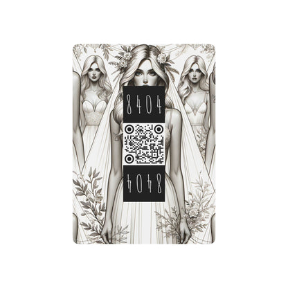 Chic Bridal Minimalism Modern Romantic Poker Playing Cards - 8404 Design-58 B