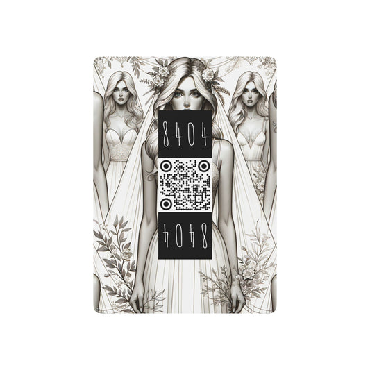 Chic Bridal Minimalism Modern Romantic Poker Playing Cards - 8404 Design-58 B