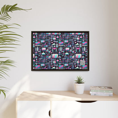 Digital Rebellion Youthful Streetwear with a Rebellious Digital Twist Matte Canvas, Framed (multi-color) - 8404 Design-71 A