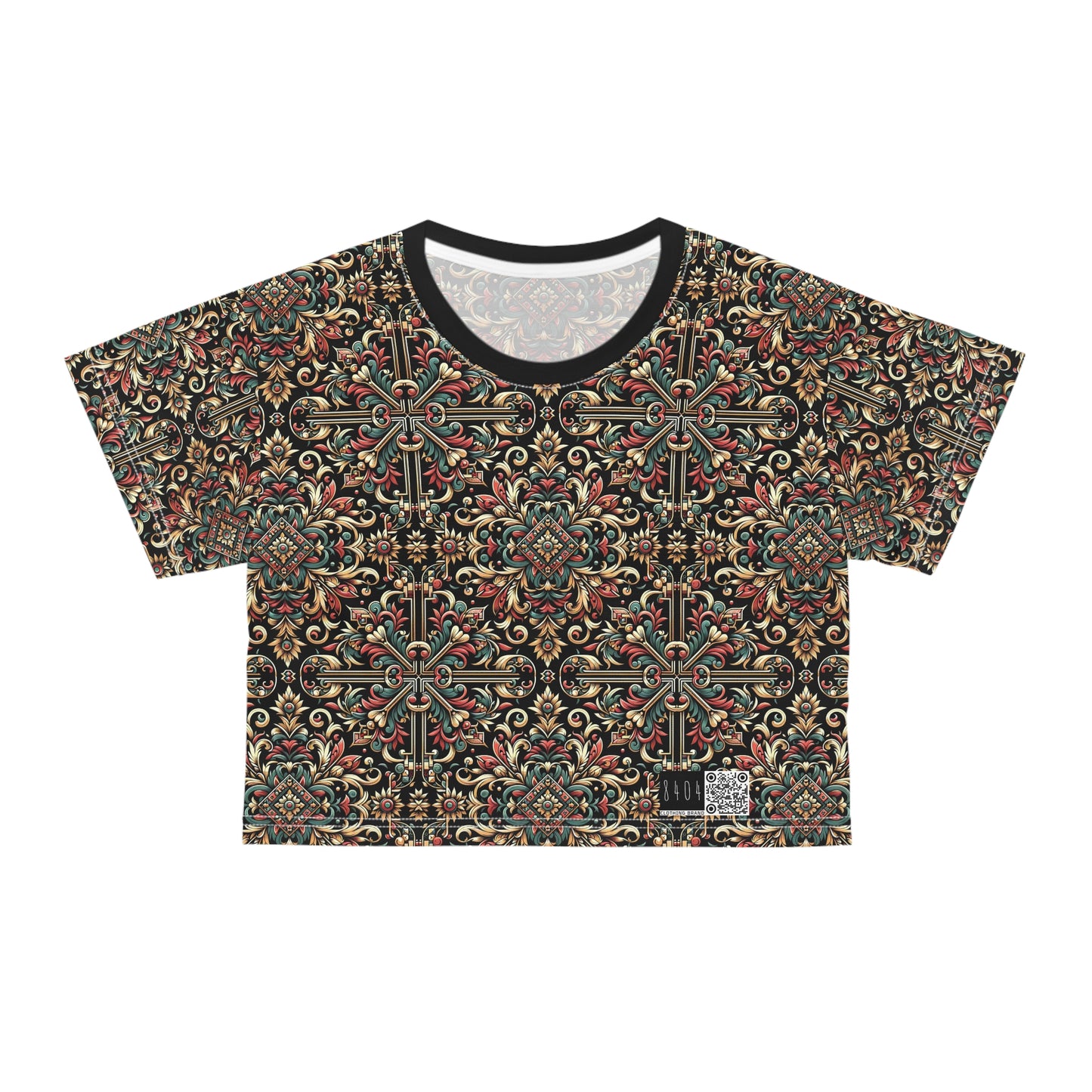 Streetwear Renaissance Artistic Clash of Old and New Crop Tee - 8404 Design-46