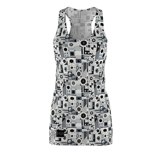 Digital Minimalism Minimalist Tech Women's Cut & Sew Racerback Dress - 8404 Design-65