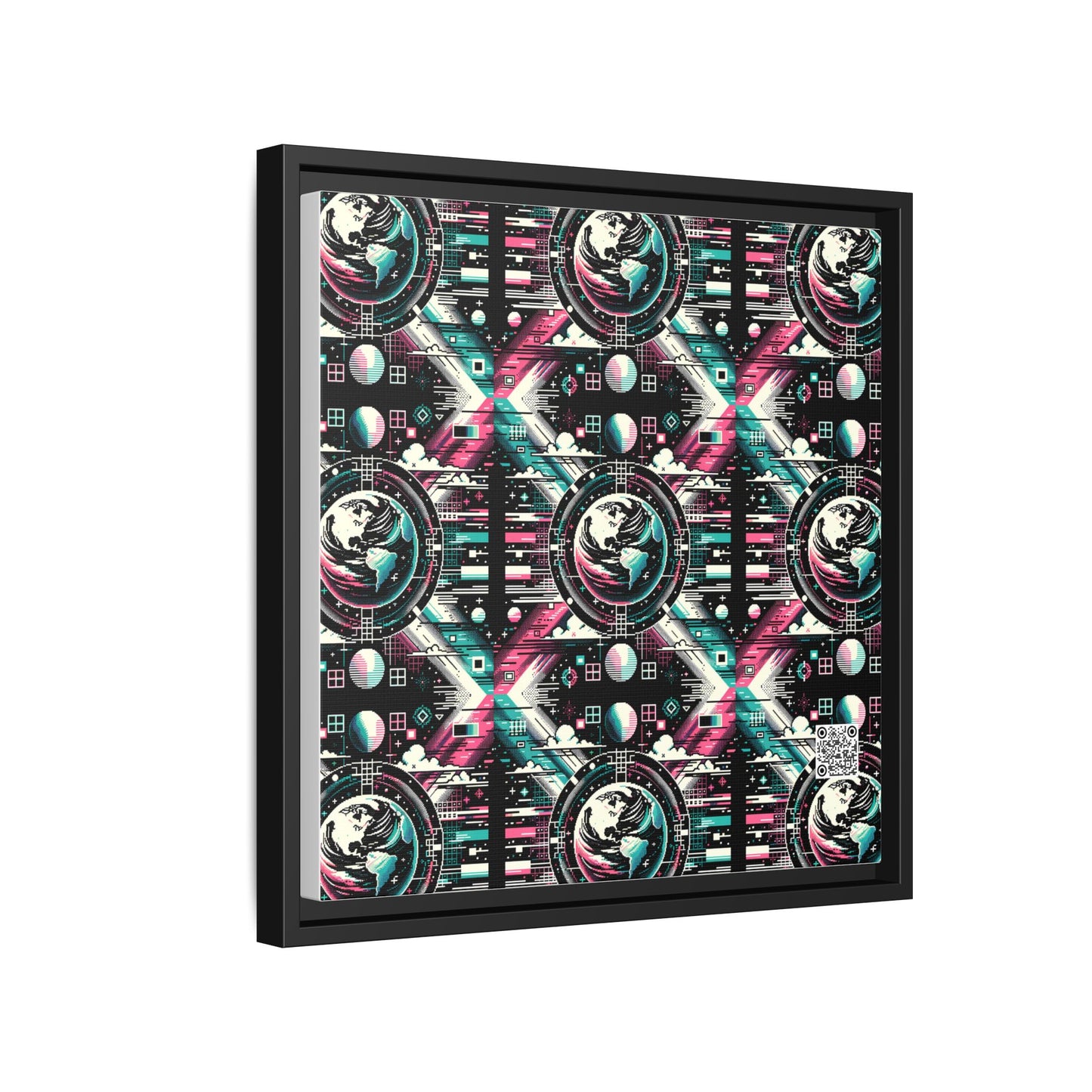 Digital Artistry Digital-native Streetwear Matte Canvas, Framed (multi-color) - 8404 Design-62 B