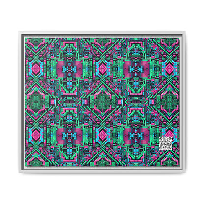 Digital Glitch Vibes Tech-Inspired Streetwear Matte Canvas, Framed (multi-Color) - 8404 Design-71 B