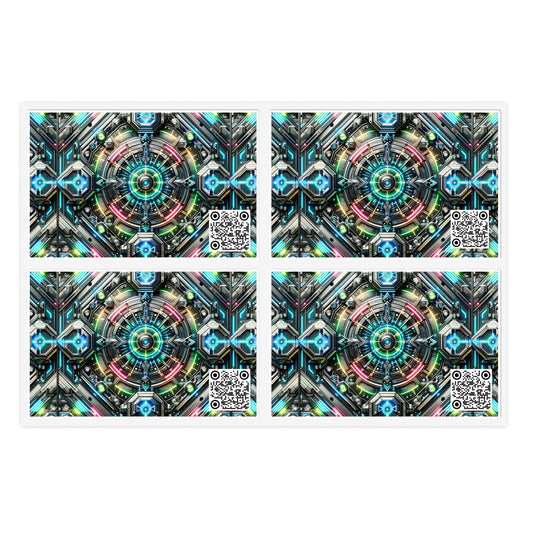 Tech-Infused Futurism Futuristic Tech Sticker Sheets - 8404 Design-53