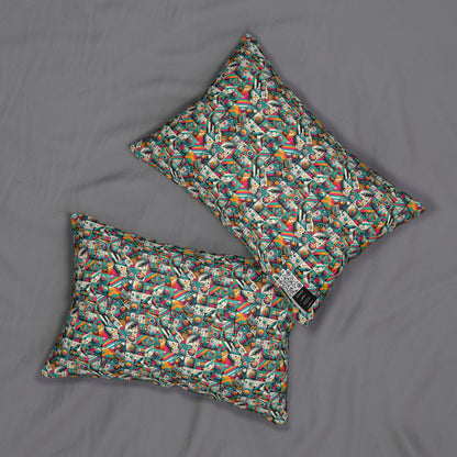 Graffiti Fusion Modern Street Art Fusion Spun Polyester Lumbar Pillow - 8404 Design-58 S