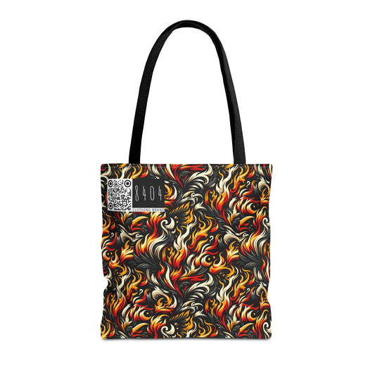 Fire & Flames Bold Streetwear Statement Tote Bag - 8404 Design-55