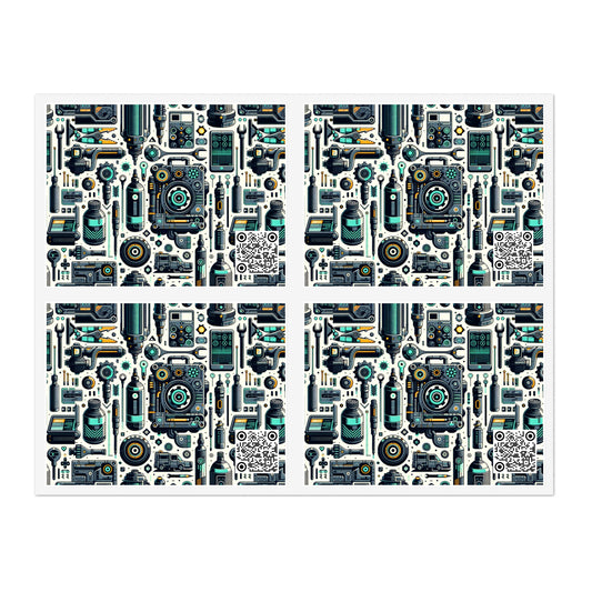 Tech Utility Fusion Modern Tech Streetwear Sticker Sheets - 8404 Design-53