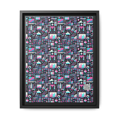Digital Rebellion Youthful Streetwear with a Rebellious Digital Twist Matte Canvas, Framed (multi-color) - 8404 Design-71 A