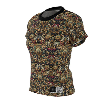 Digital Renaissance Luxurious Streetwear Inspired By Classical Art With a Modern Twist Women's Cut & Sew Tee - 8404 Design-76