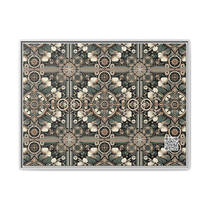 Cyber Garden Party Tech Garden Extravaganza Matte Canvas, Framed (multi-Color) - 8404 Design-66 A