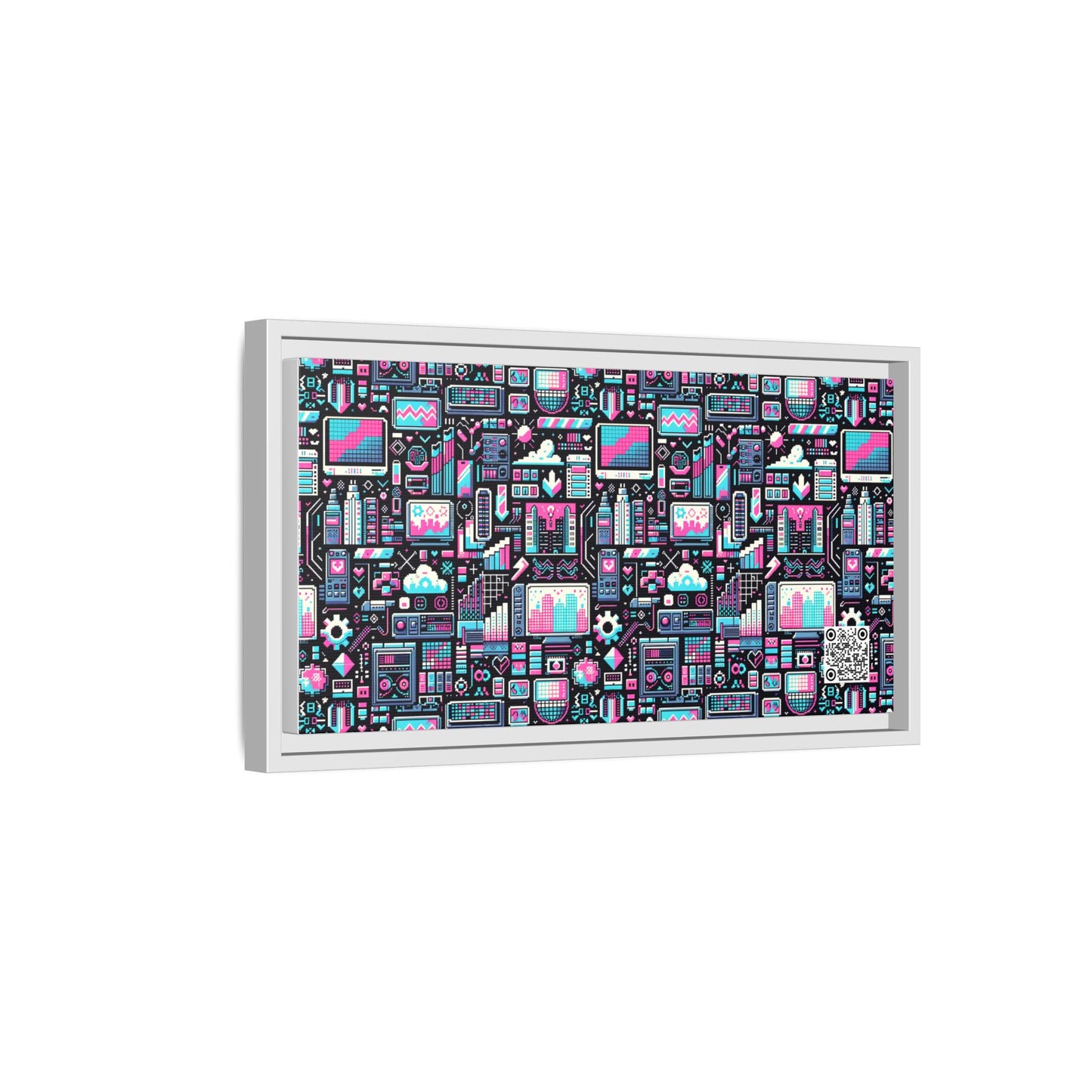 Digital Rebellion Youthful Streetwear with a Rebellious Digital Twist Matte Canvas, Framed (multi-color) - 8404 Design-71 B