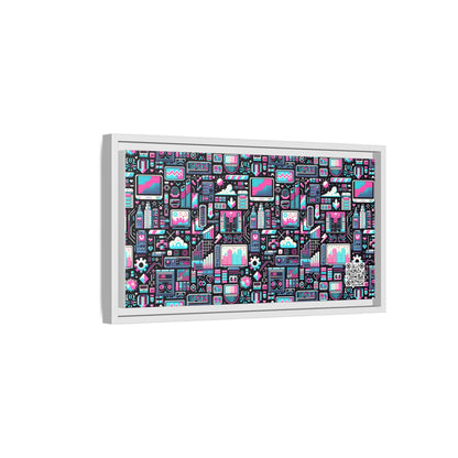 Digital Rebellion Youthful Streetwear with a Rebellious Digital Twist Matte Canvas, Framed (multi-color) - 8404 Design-71 B