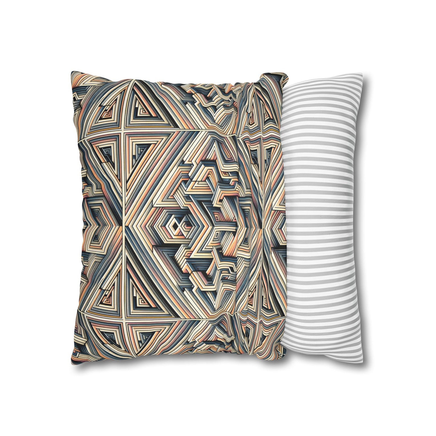 Tech Illusion Graphics Futuristic Artistry Spun Polyester Square Pillowcase - 8404 Design-52