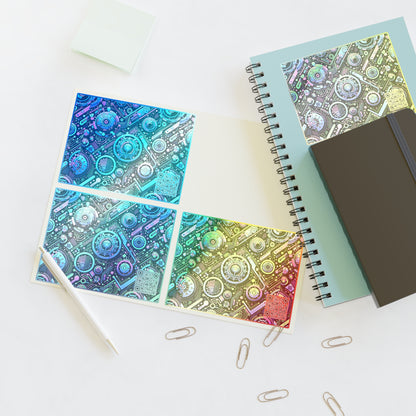 Tech-Infused Neon Tech-Forward Streetwear Sticker Sheets - 8404 Design-31
