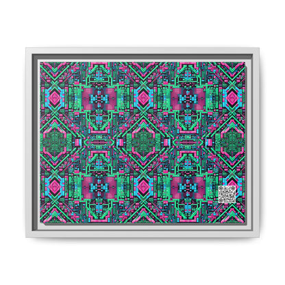 Digital Glitch Vibes Tech-Inspired Streetwear Matte Canvas, Framed (multi-Color) - 8404 Design-71 A