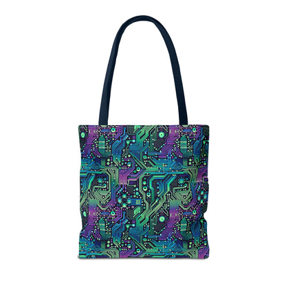 Tech-Infused Neon Tech-Forward Streetwear Tote Bag - 8404 Design-66