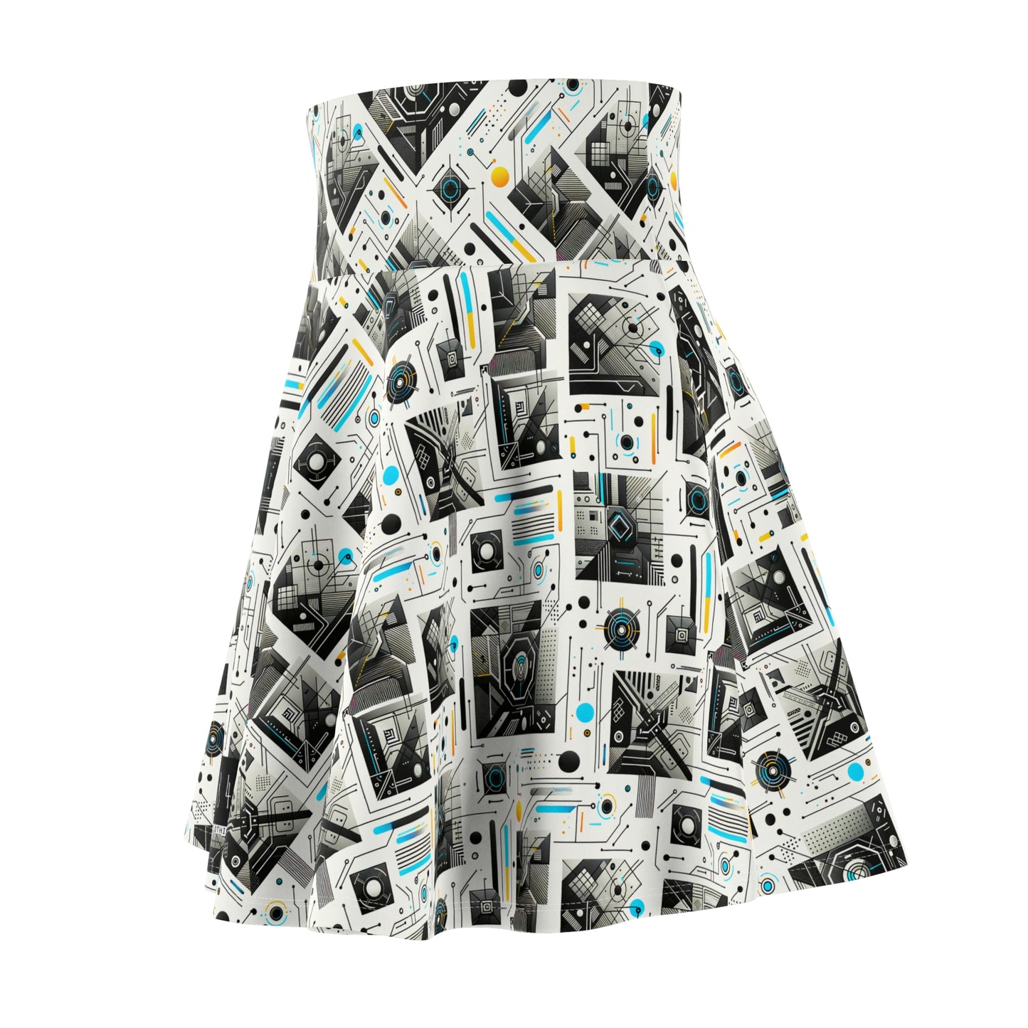 Tech Minimalism Minimalist Tech Women's Skater Skirt - 8404 Design-47