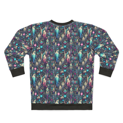 Digital Renaissance Tech-Forward Maximalism Sweatshirt - 8404 Design-56