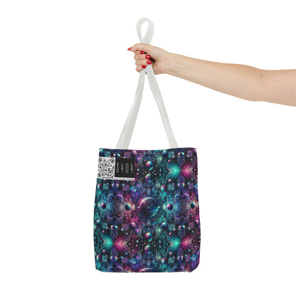 Galactic Hues Tech-Forward Cosmic Fusion Tote Bag - 8404 Design-59