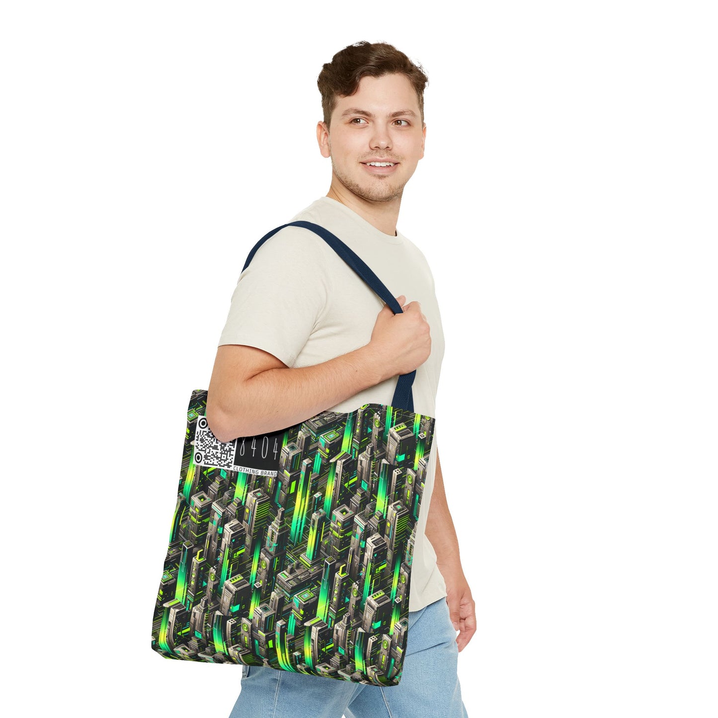 Digital Rebellion Tech-Forward Streetwear Tote Bag - 8404 Design-63
