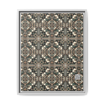 Cyber Garden Party Tech Garden Extravaganza Matte Canvas, Framed (multi-Color) - 8404 Design-66 A