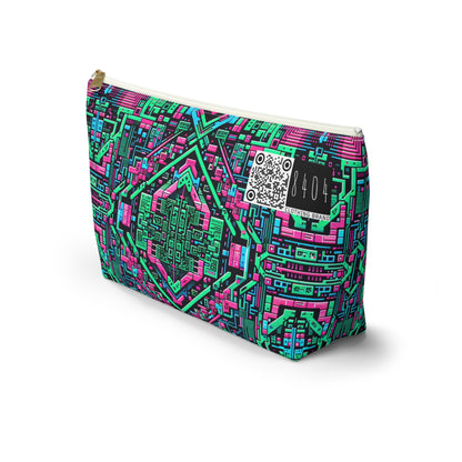 Digital Glitch Vibes Tech-Inspired Streetwear Accessory Pouch W T-Bottom - 8404 Design-71