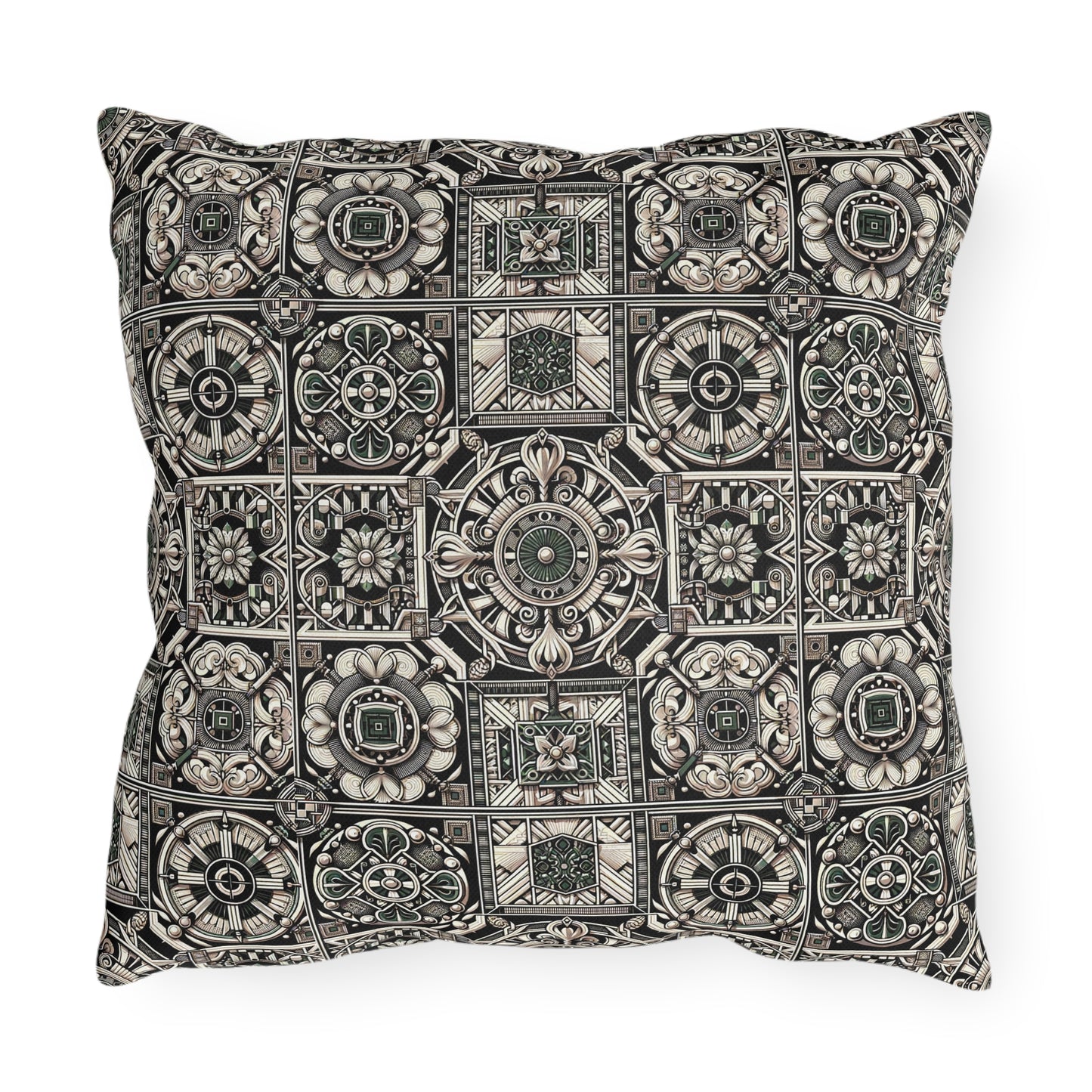 Cyber Garden Party Tech Garden Extravaganza Outdoor Pillow - 8404 Design-45