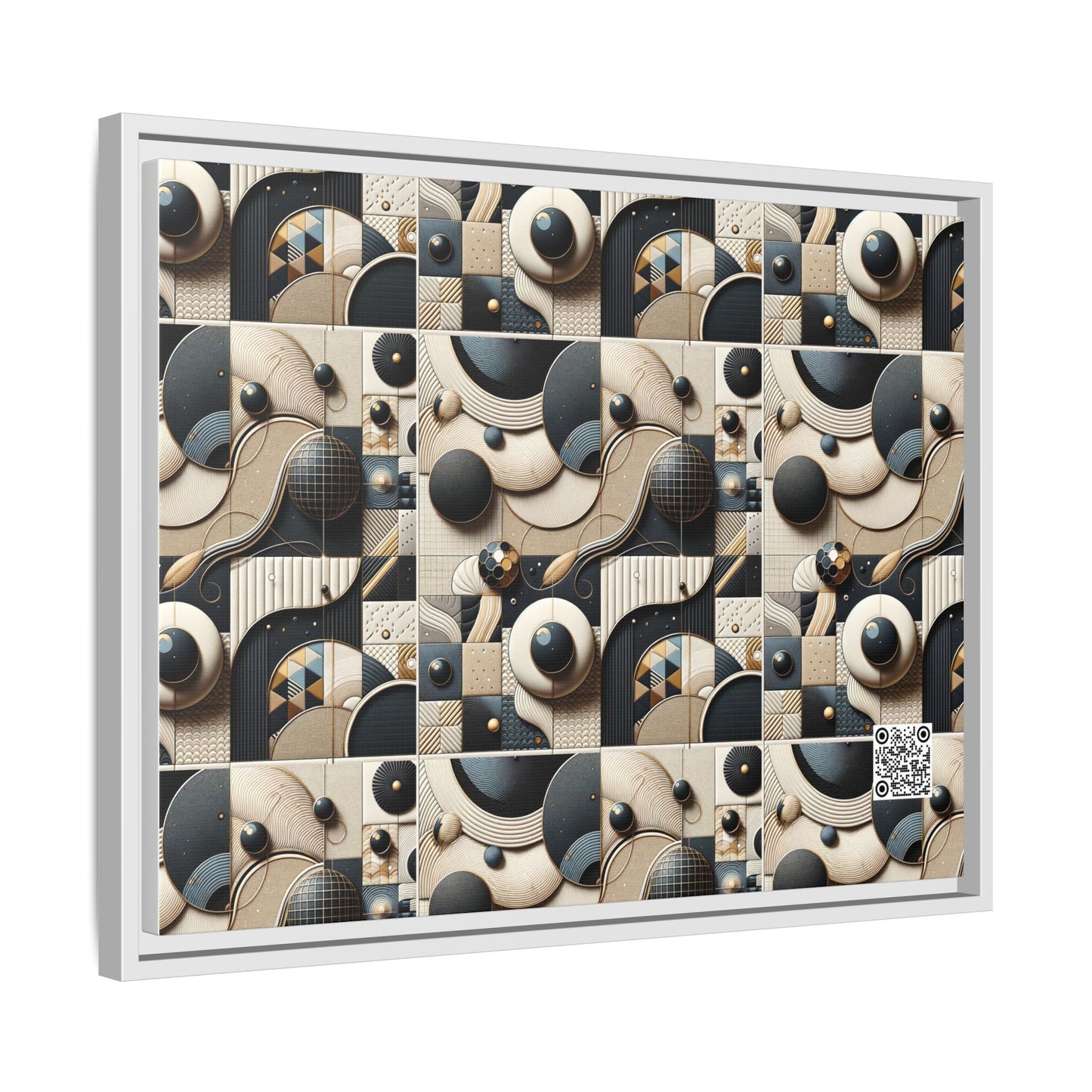 Tech-forward Luxe Streetwear Tech Luxe Fusion Matte Canvas, Framed (multi-color) - 8404 Design-71 A