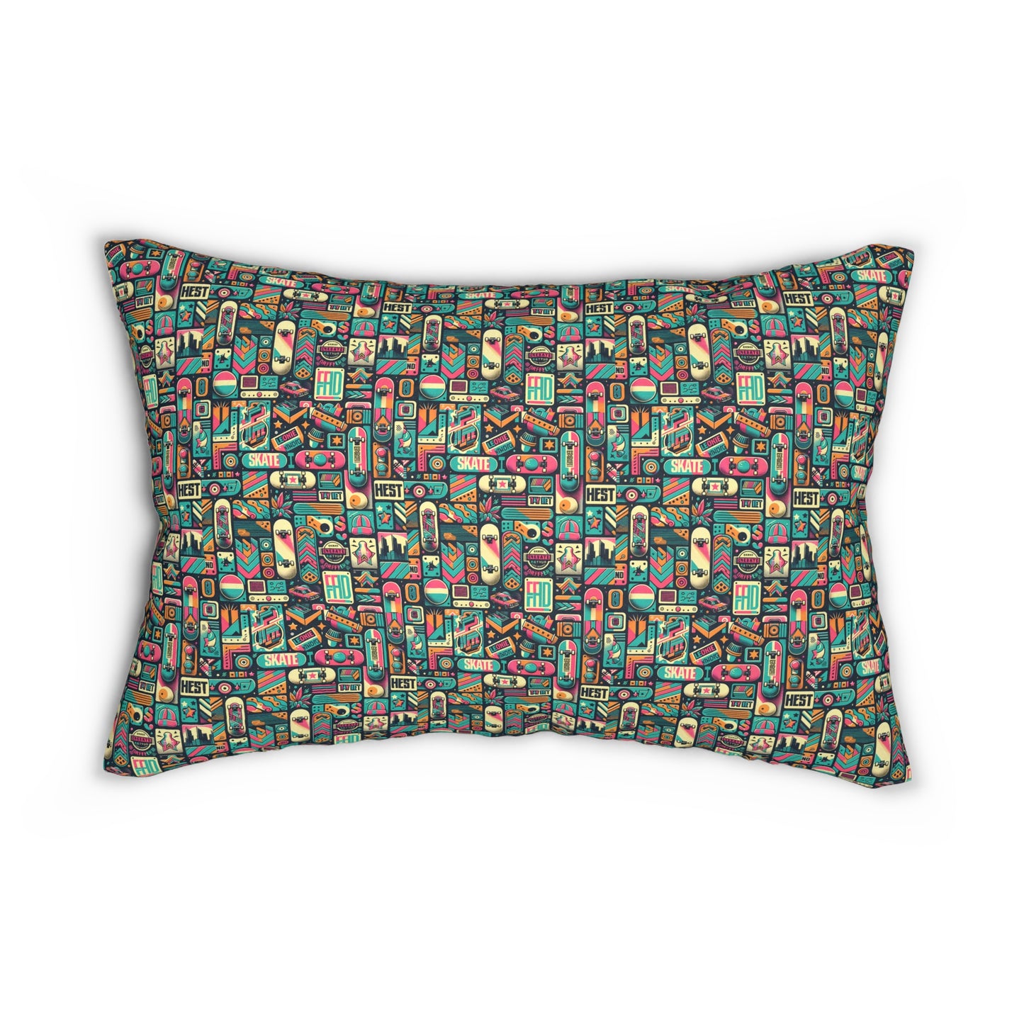 Skate Culture Revival Urban Retro Cool Spun Polyester Lumbar Pillow - 8404 Design-61 S