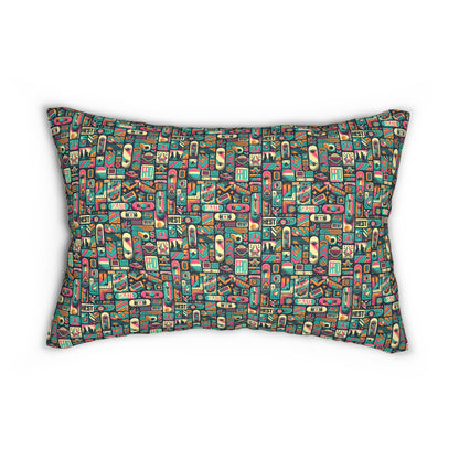 Skate Culture Revival Urban Retro Cool Spun Polyester Lumbar Pillow - 8404 Design-61 S