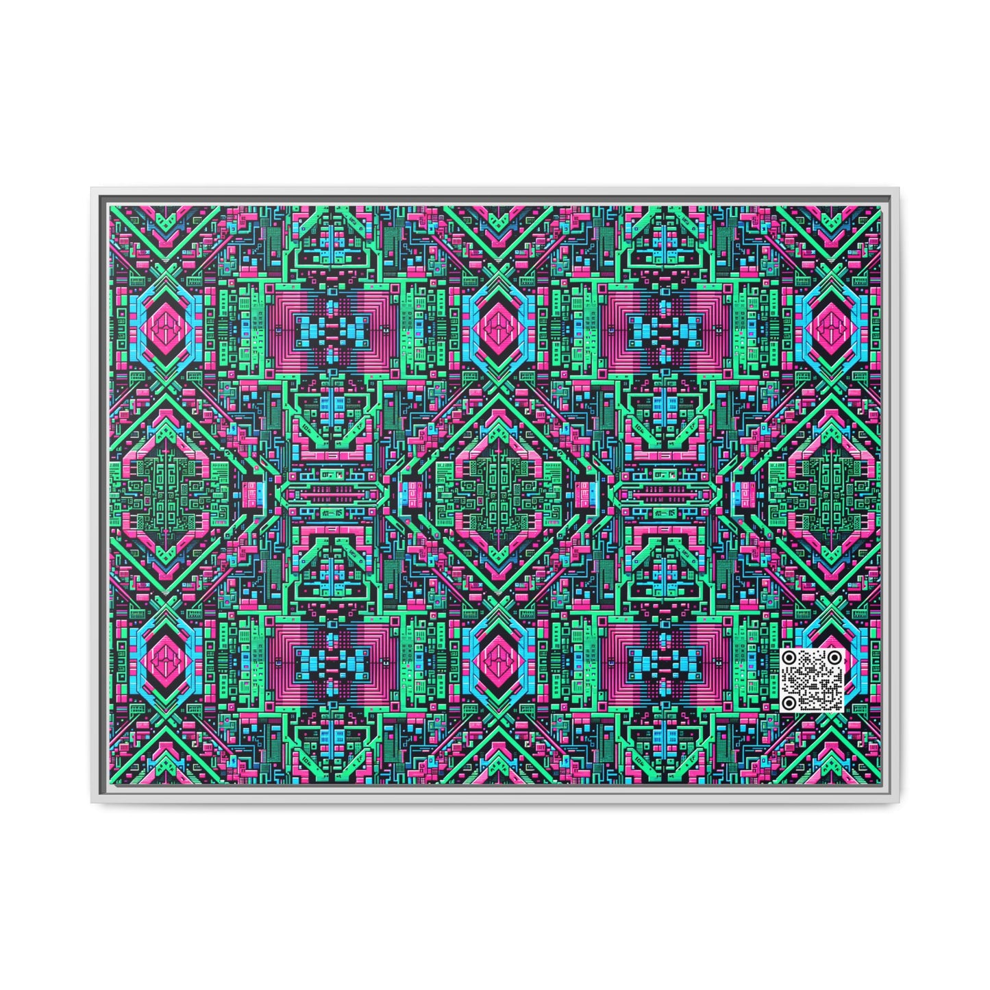 Digital Glitch Vibes Tech-Inspired Streetwear Matte Canvas, Framed (multi-Color) - 8404 Design-71 A