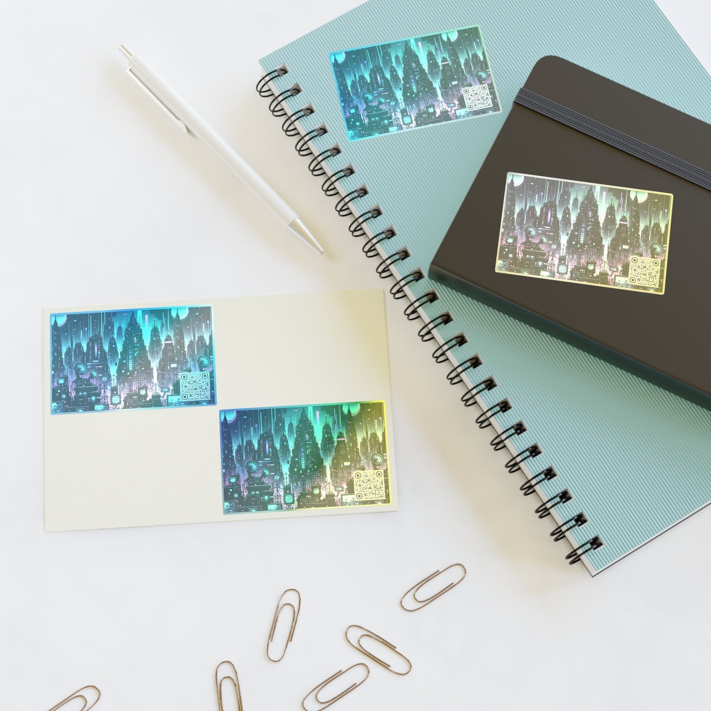 Tech Noir Graphics Futuristic Cyberpunk Sticker Sheets - 8404 Design-54