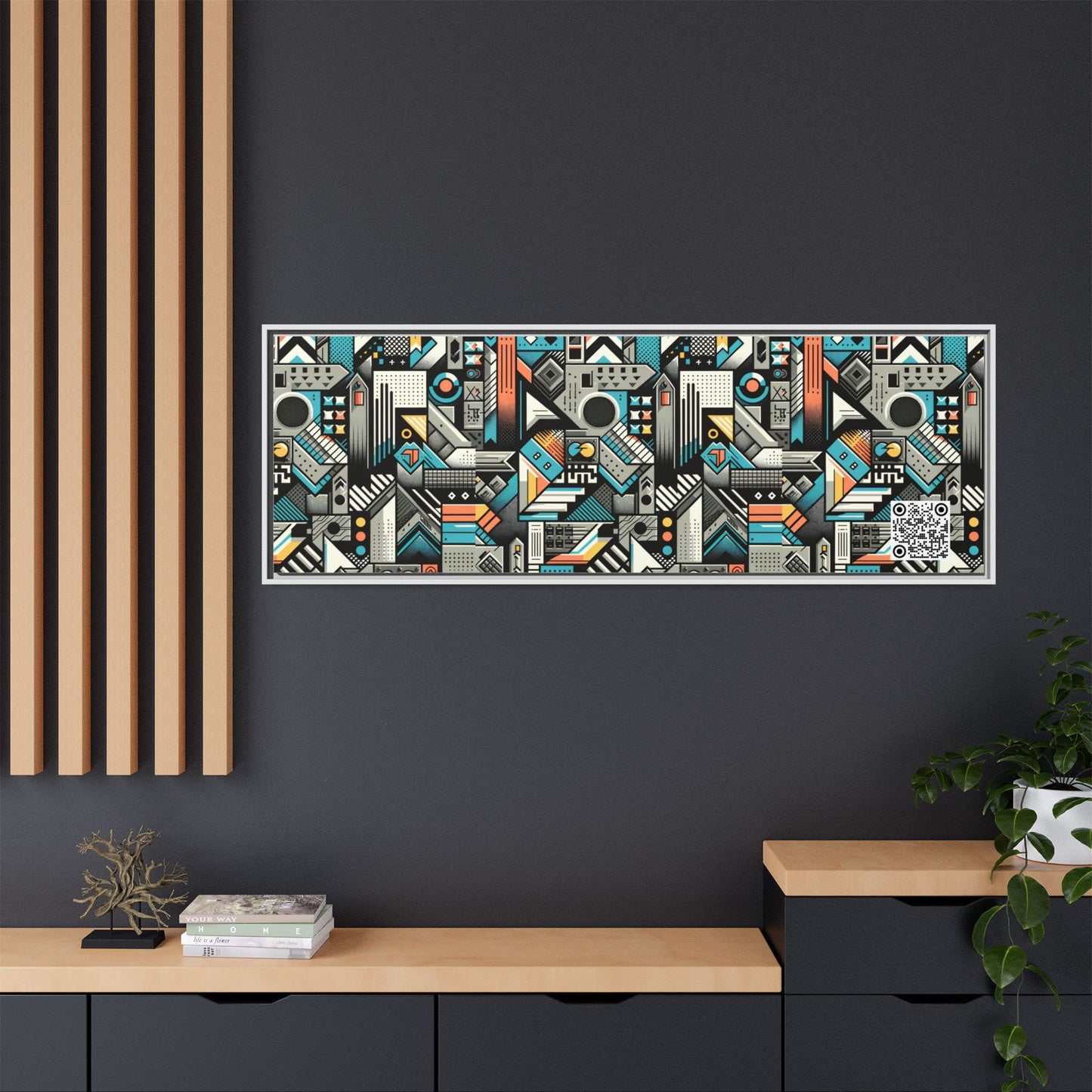 Digital Street Art Urban Street Style Matte Canvas, Framed (multi-color) - 8404 Design-81 B