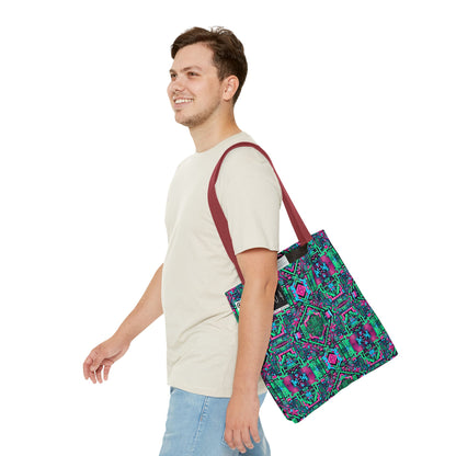Digital Glitch Vibes Tech-Inspired Streetwear Tote Bag - 8404 Design-71
