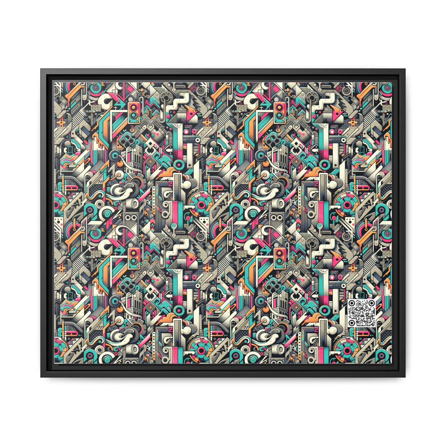 Digital Street Art Urban Street Style Matte Canvas, Framed (multi-color) - 8404 Design-74 B
