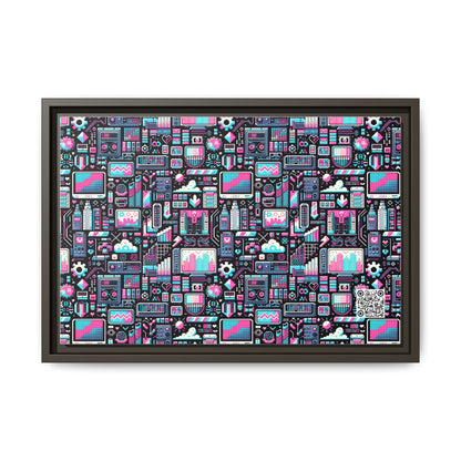 Digital Rebellion Youthful Streetwear with a Rebellious Digital Twist Matte Canvas, Framed (multi-color) - 8404 Design-71 B