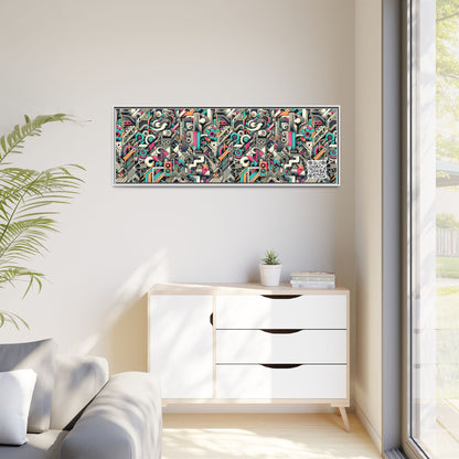 Digital Street Art Urban Street Style Matte Canvas, Framed (multi-color) - 8404 Design-74 B
