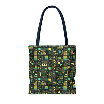 Digital Dystopia Tech Noir Tote Bag - 8404 Design-57