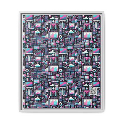 Digital Rebellion Youthful Streetwear with a Rebellious Digital Twist Matte Canvas, Framed (multi-color) - 8404 Design-71 B