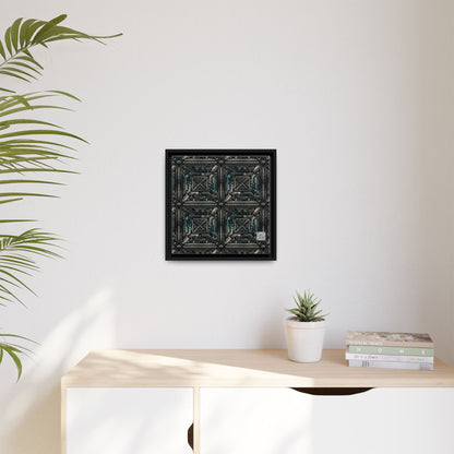Tech Noir Futuristic Tech Aesthetic with a Dark Twist Matte Canvas, Framed (multi-color) - 8404 Design-59 A