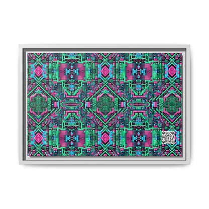 Digital Glitch Vibes Tech-Inspired Streetwear Matte Canvas, Framed (multi-Color) - 8404 Design-71 B