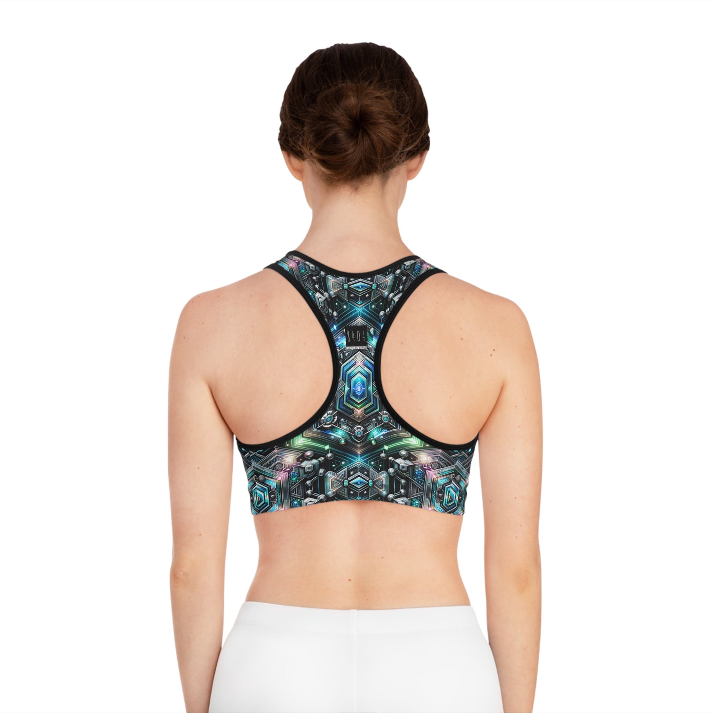 Tech-Infused Futurism Futuristic Tech Sports Bra - 8404 Design-63
