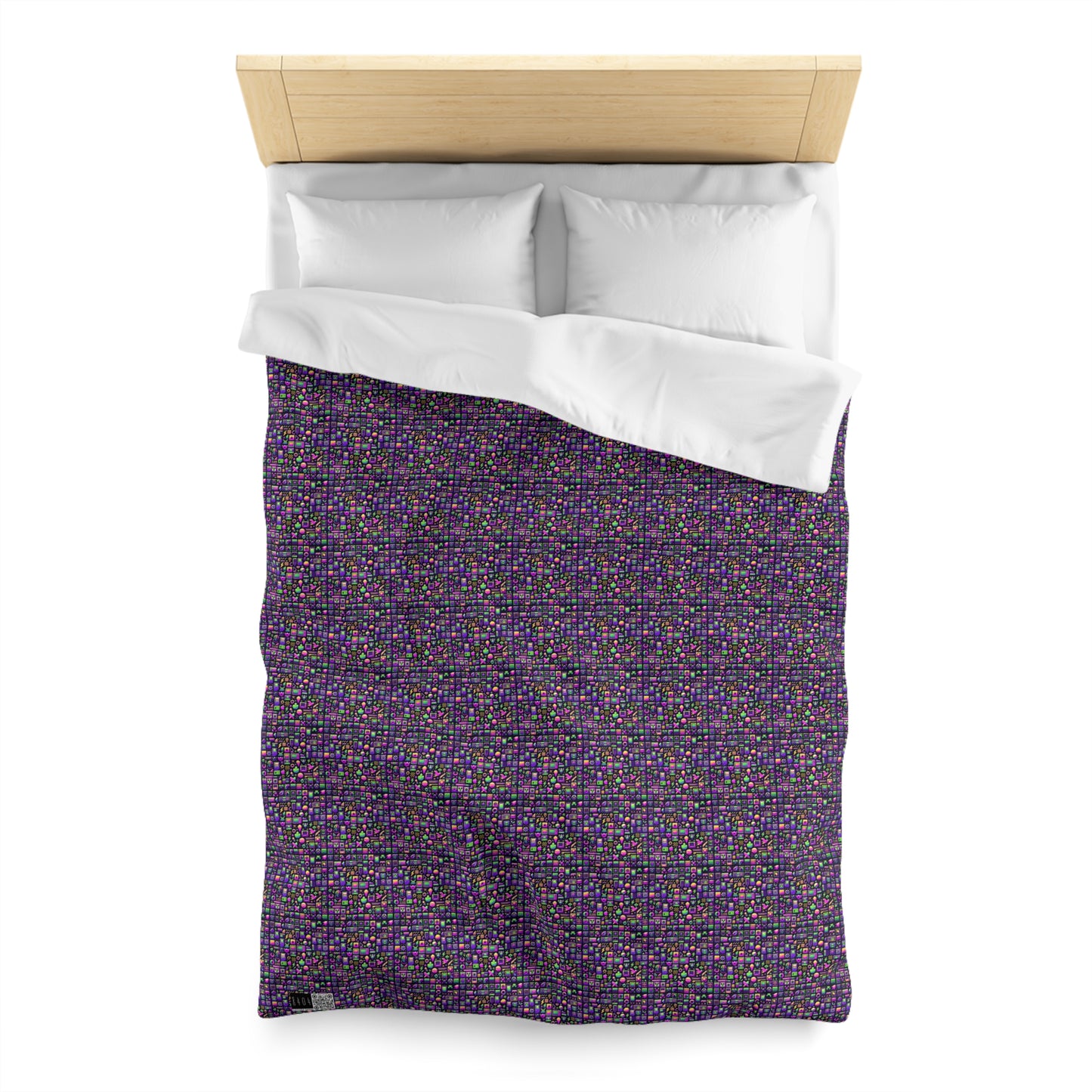 Digital Nostalgia Remix Modern Vintage Fusion Microfiber Duvet Cover - 8404 Design-49