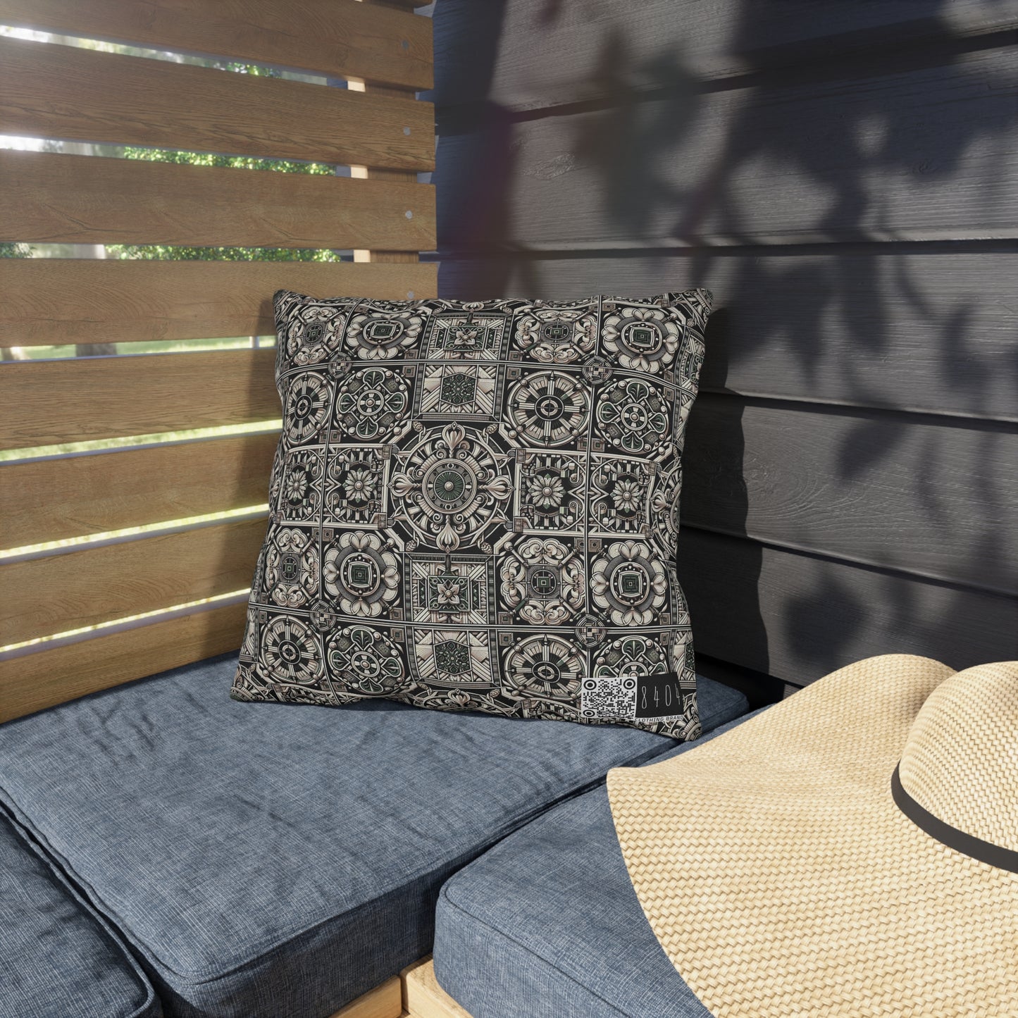 Cyber Garden Party Tech Garden Extravaganza Outdoor Pillow - 8404 Design-45
