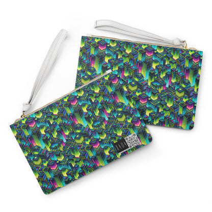 Tech-Infused Neon Tech-Forward Streetwear Clutch Bag - 8404 Design-65