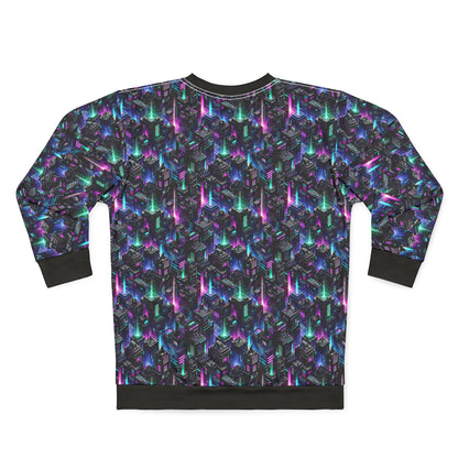 Tech Noir Graphics Futuristic Tech Aesthetics Sweatshirt - 8404 Design-55