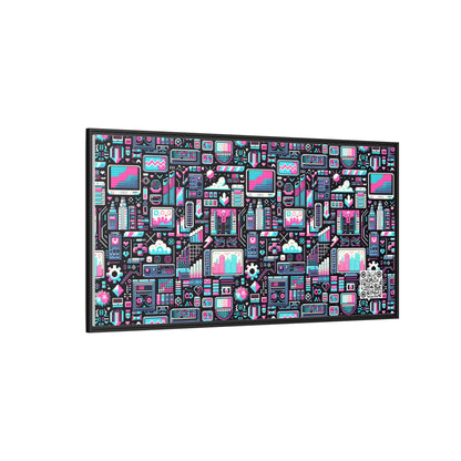 Digital Rebellion Youthful Streetwear with a Rebellious Digital Twist Matte Canvas, Framed (multi-color) - 8404 Design-71 B