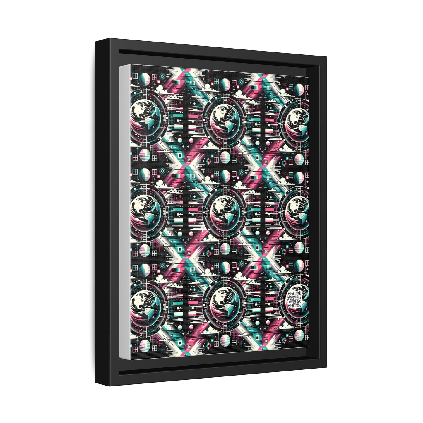 Digital Artistry Digital-native Streetwear Matte Canvas, Framed (multi-color) - 8404 Design-62 A